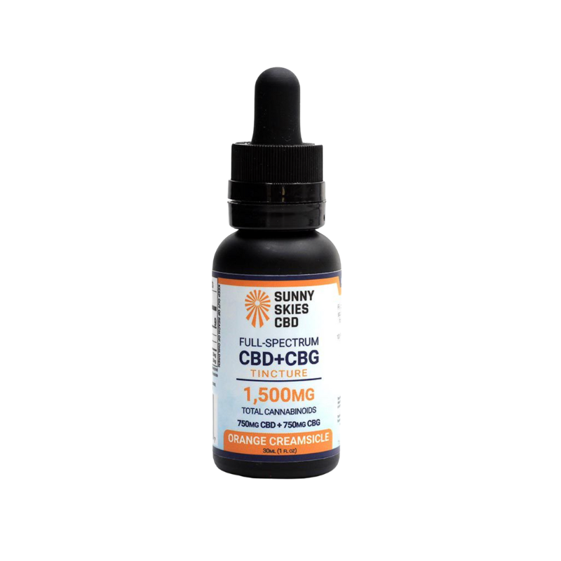 Sunny Skies Full Spectrum CBD+CBG Tincture - 1500mg