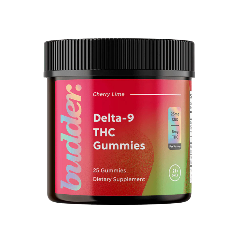 Budder Gummies - Cherry Lime - 5mg THC and 25mg CBD