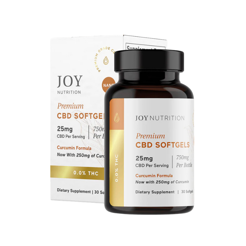 Joy Organics -  CBD Softgels with Curcumin - 25mg