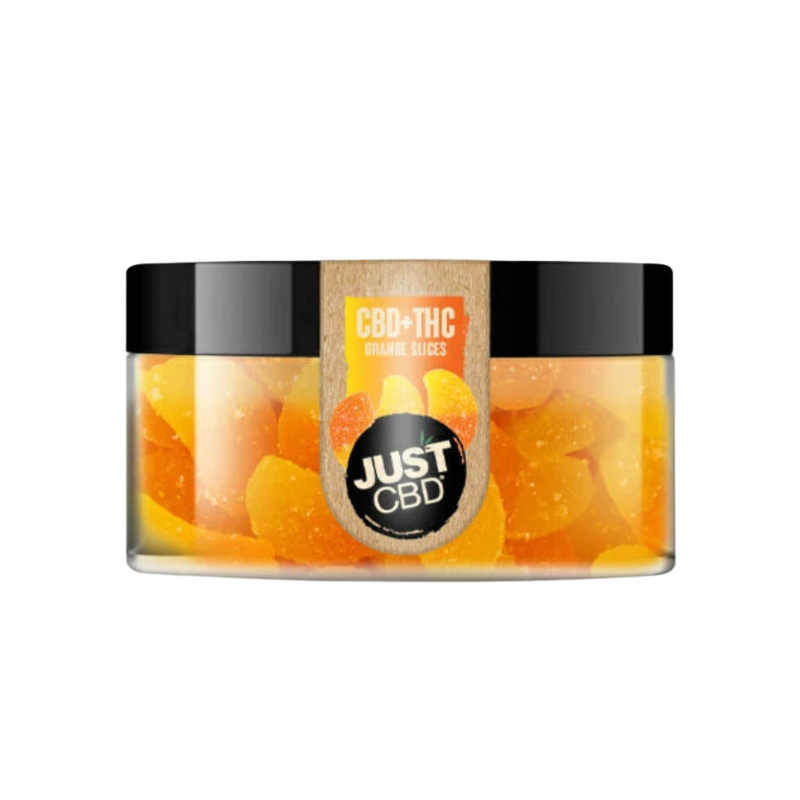 JustCBD 1:1 Gummies - Orange Slices - 15mg CBD + 15mg THC