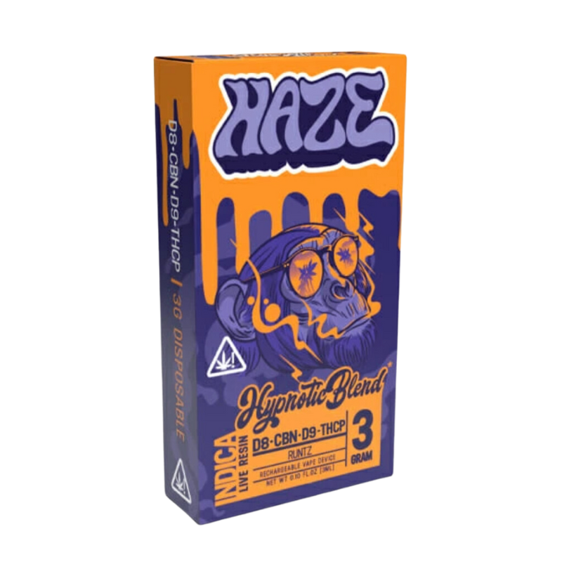 Haze - Hypnotic Blend Live Resin Disposable Vape - Indica -3g