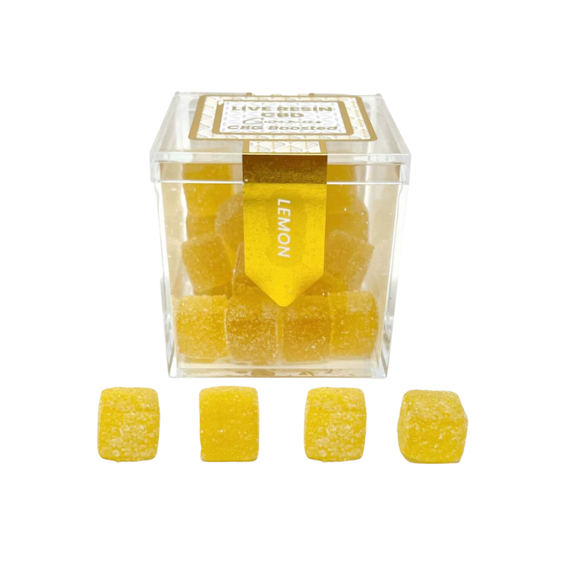TribeTokes CBD and CBG Live Resin Gummies - Lemon