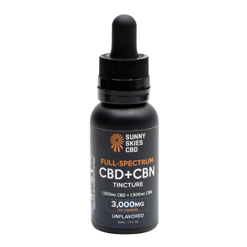 Sunny Skies Full Spectrum CBD+CBN Tincture - 3000mg
