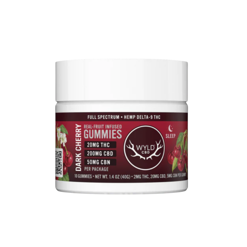 Wyld CBD + CBN + THC Gummies - Cherry - 10Ct