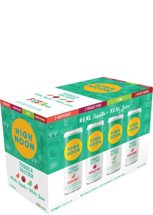 High Noon Fiesta Tequila Variety Pack 8 x 12oz Cans