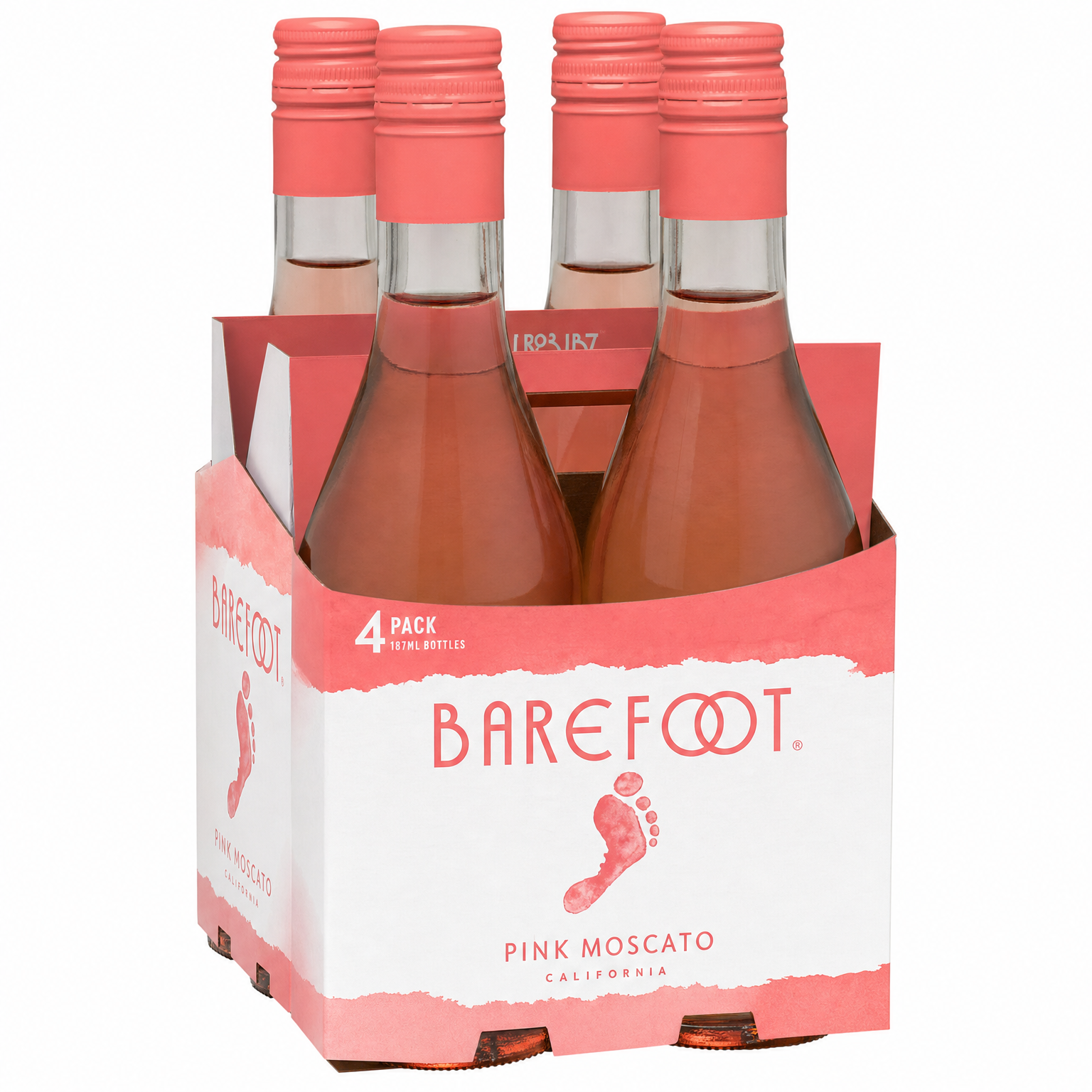 Barefoot Pink Moscato 4 Pack 187ml