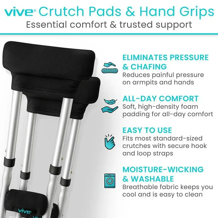 Vive Padded Crutch Grips
