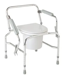 Steel Drop Arm Commode