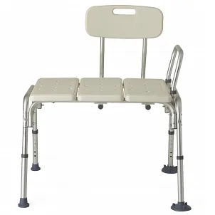Transfer Bench with Back, White