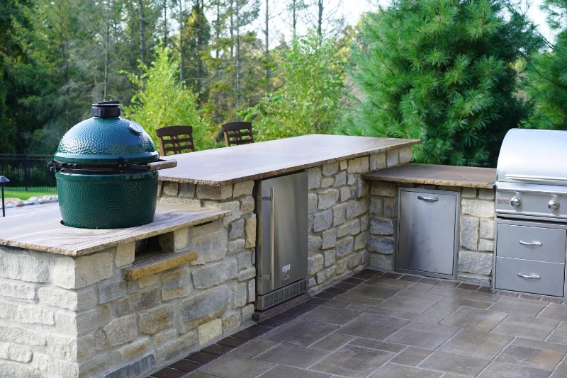 Backyard outdoor home remodeling project