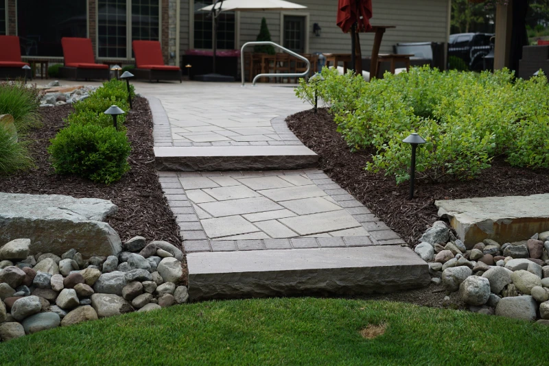 Walkway and patio installation