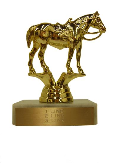 Horse with Saddle Trophy