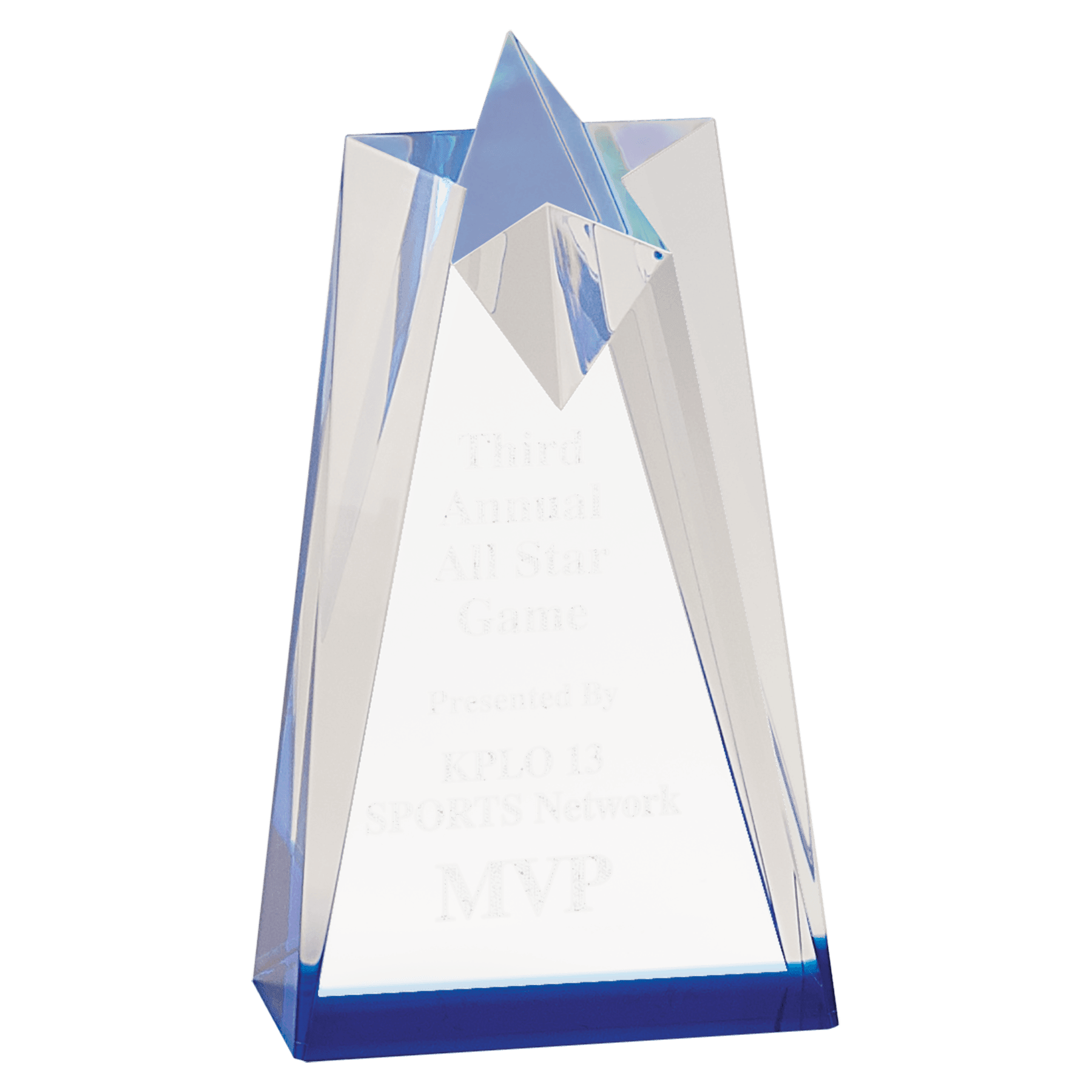 Sculpted Blue Star Acrylic