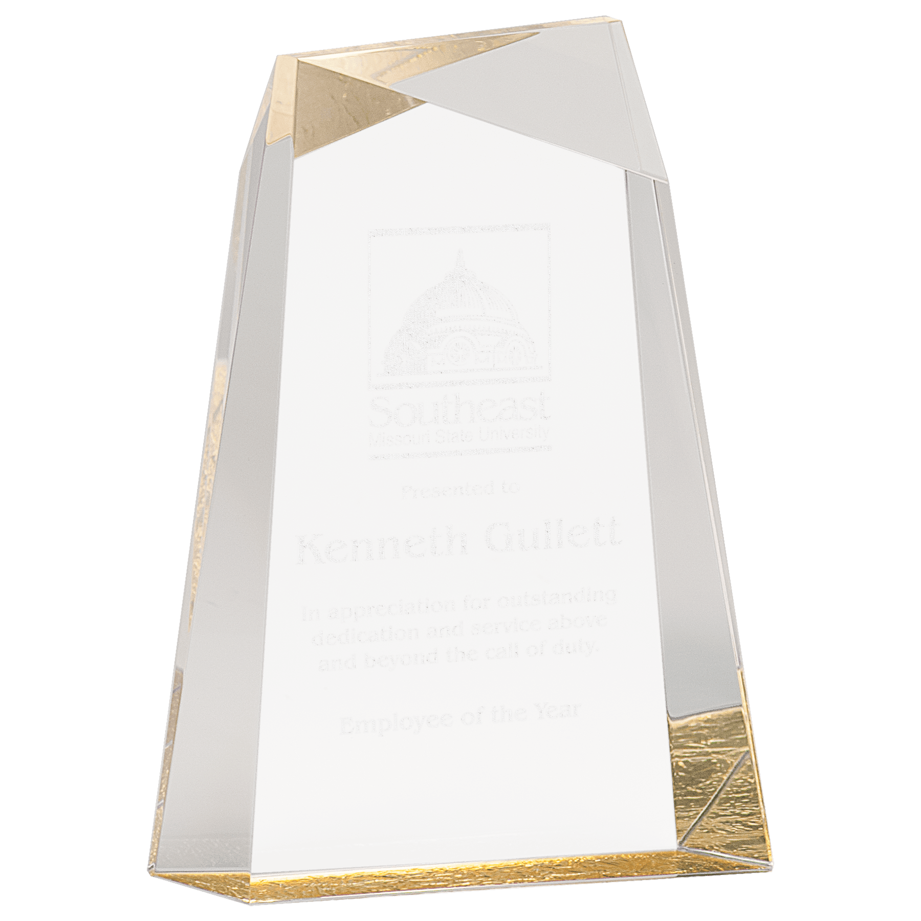 Gold Acrylic Facet Wedge