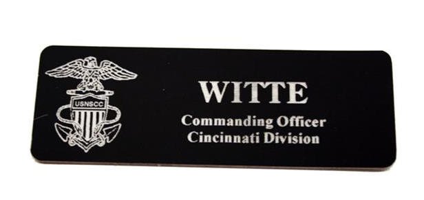 Name Tags Black on White With Round Corners