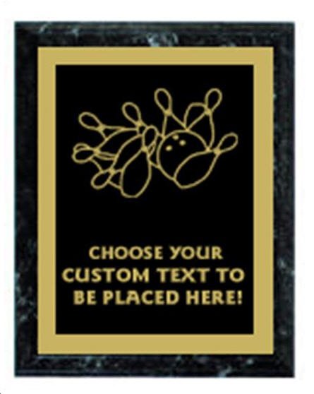 Bowling Black Marble Plaque