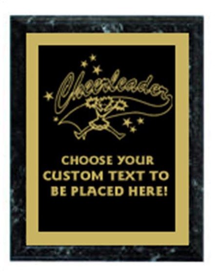 Cheerleading Black Marble Plaque