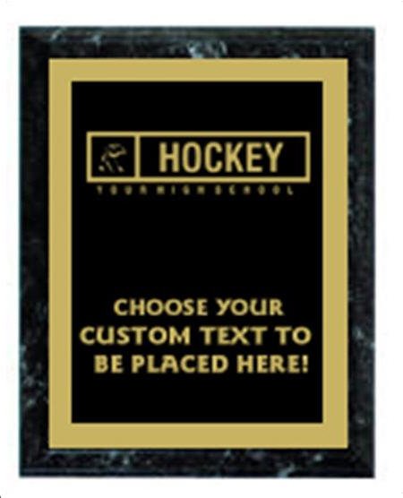 Hockey Black Marble Plaque