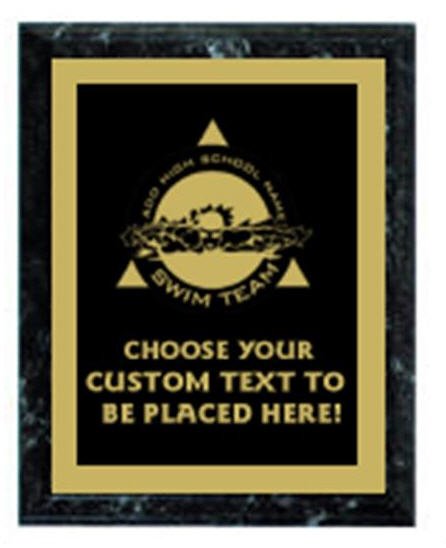 Swimming Black Marble Plaque