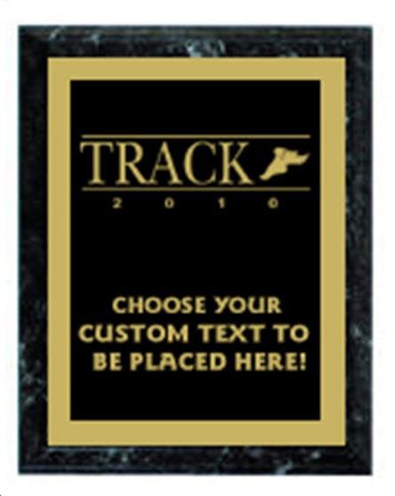 Track Black Marble Plaque