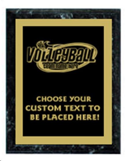 Volleyball Black Marble Plaque