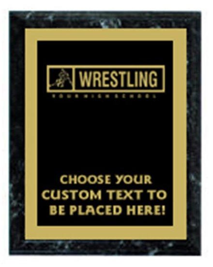 Wrestling Black Marble Plaque
