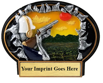 Sporting Clay Shooting Gun Resin Oval BTX768