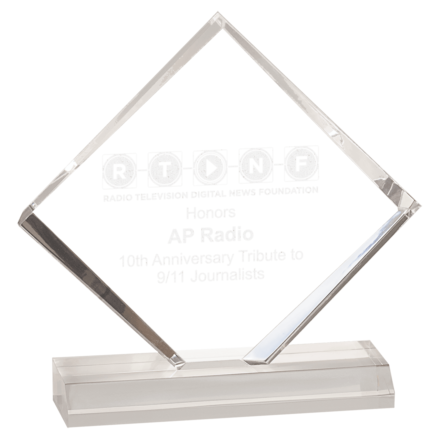 Clear Diamond Acrylic Award