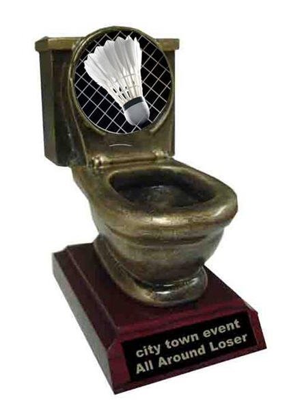 Resin Badminton Toilet Trophy