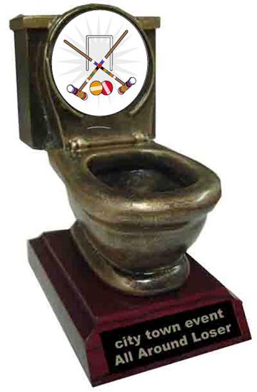 Resin Croquet Toilet Trophy