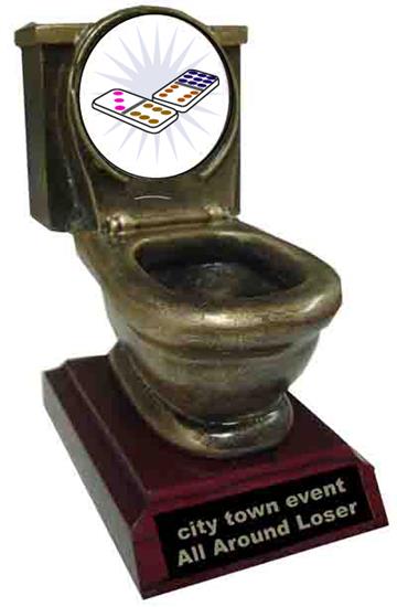 Resin Dominoes Toilet Trophy