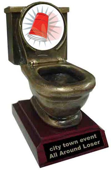 Flip Cup Resin Toilet Trophy