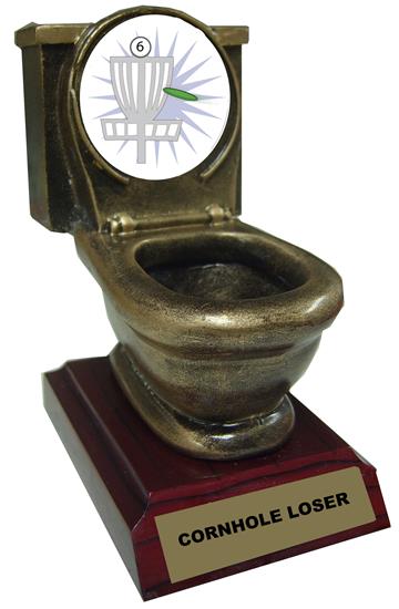 Resin Frisbee Golf Toilet Trophy