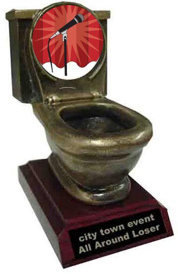 Resin Karaoke Toilet Trophy