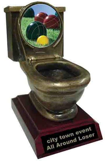 Bocce Ball Toilet Trophy