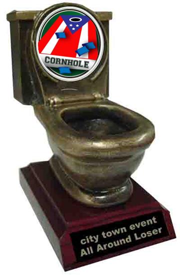 Cornhole Toilet Trophy