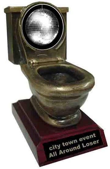 Disco Ball Toilet Trophy