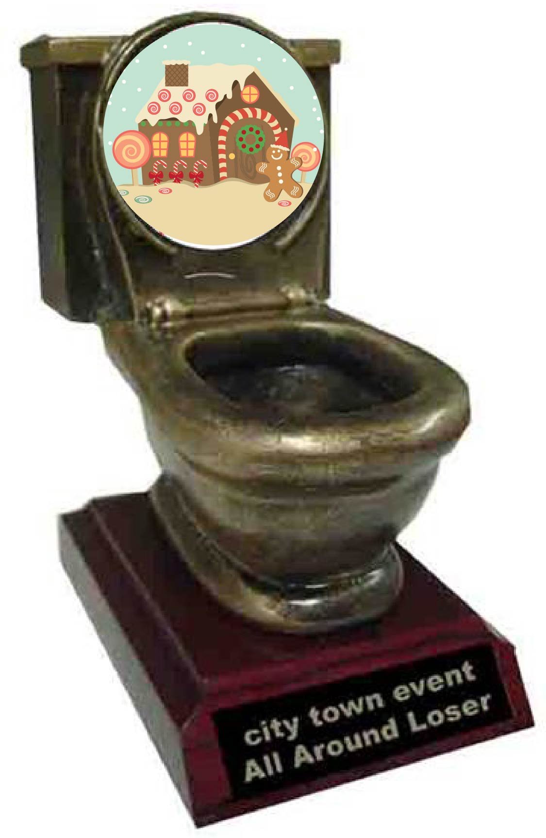 GingerBread House Toilet Trophy