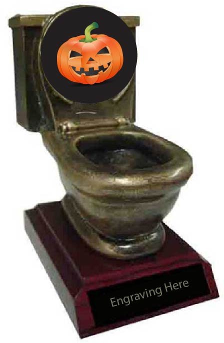 Best Carved Pumpkin Toilet Trophy