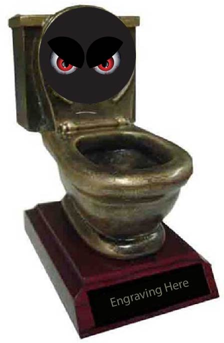 Scariest Costume Toilet Trophy