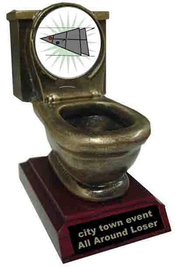 Shuffleboard Toilet Trophy