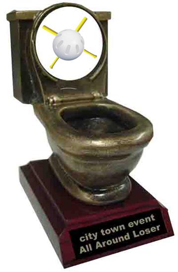 Wiffle Ball Toilet Trophy
