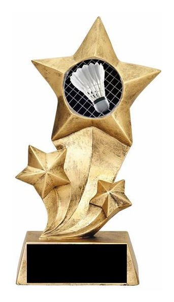 Resin Stars Badminton Trophy