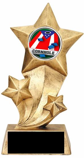 Cornhole Resin Stars Trophy