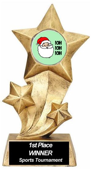 Resin Stars Santa Trophy
