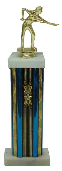 Female Billiards Column Trophy