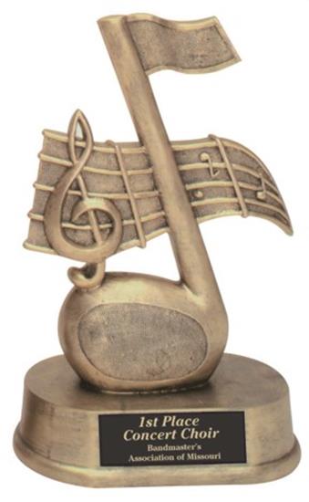 Music Note Trophy Award