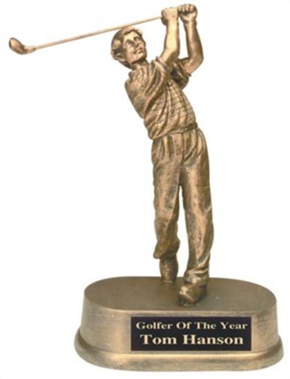 Male Golf Resin Trophy
