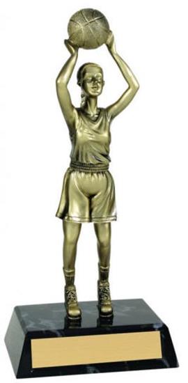 Female Basketball Metallic Trophy