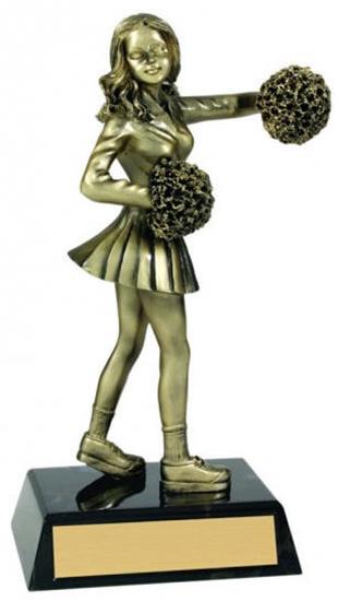 Cheerleader Metallic Trophy